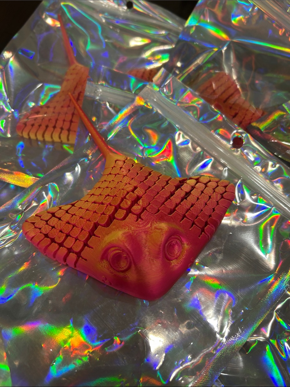 Bundle of 9 Pink Orange Stingray Fidget Sensory Toys – New